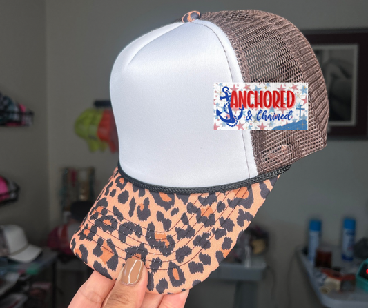 |PRE-SALE| Brim Leopard print Trucker Hat