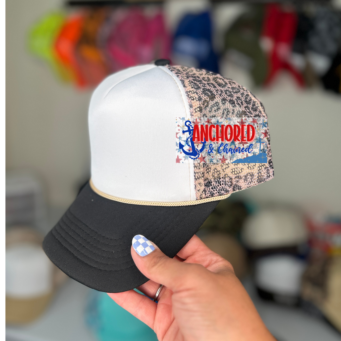 Two Tone Leopard Trucker Hat