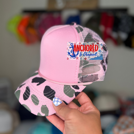 Pink Camo Trucker hat