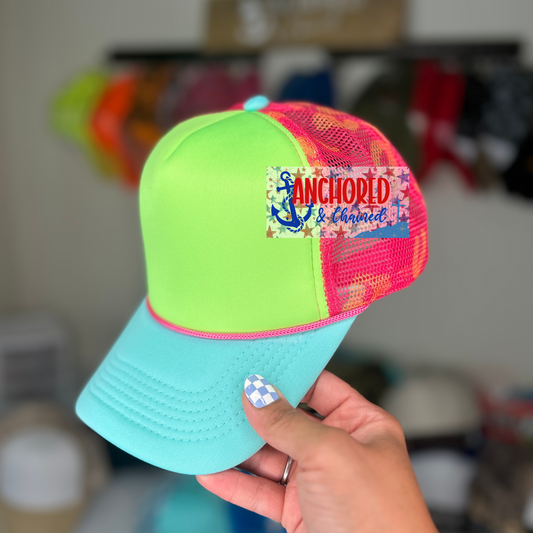 Tri-Color Leopard Trucker hat