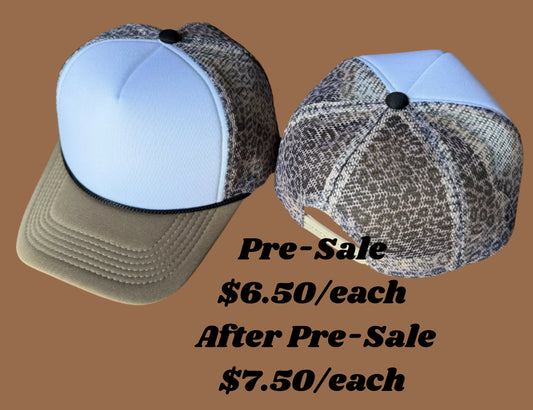 |Pre-Sale| NEW Leopard BROWN BRIM Trucker Hat