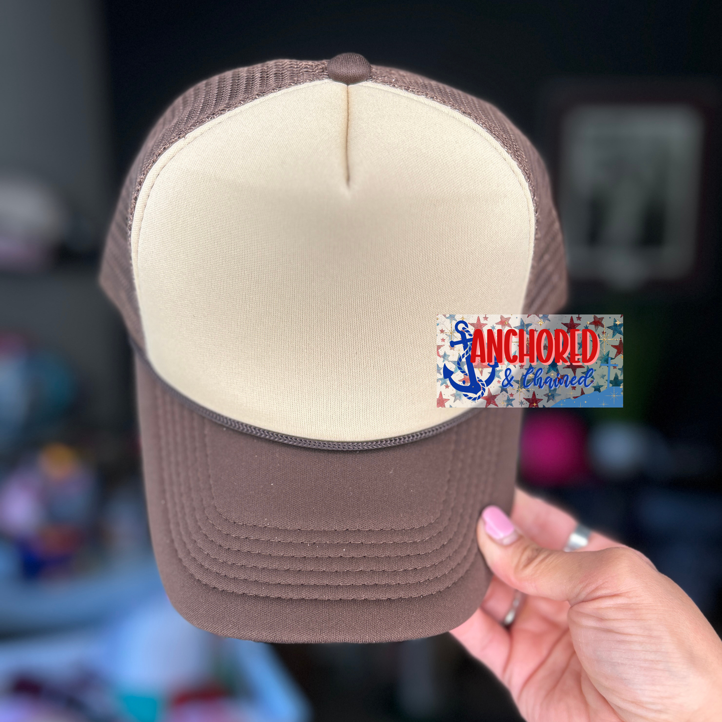 Chocolate Brown & Tan Trucker Hat